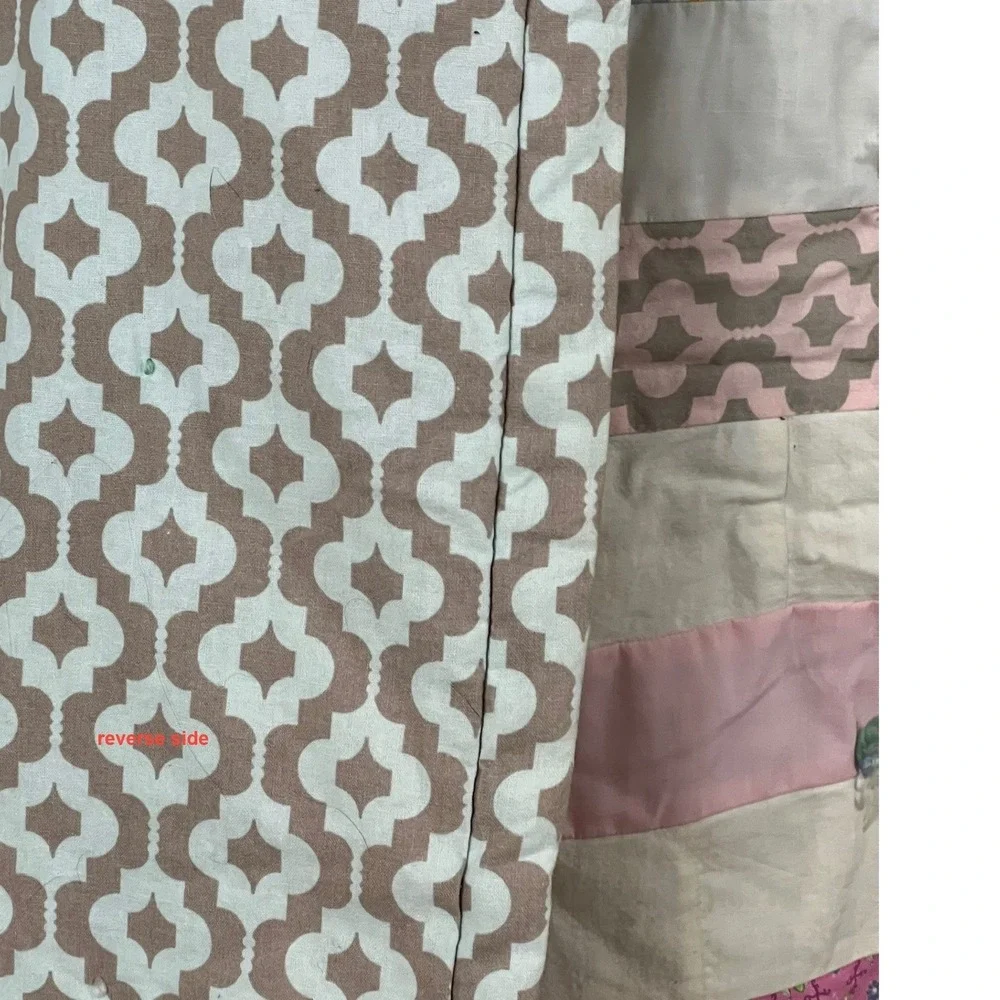 Handmade Grace‎ Lutheran Quilters Patchwork Tied Quilt Pink Green Hibbing MN